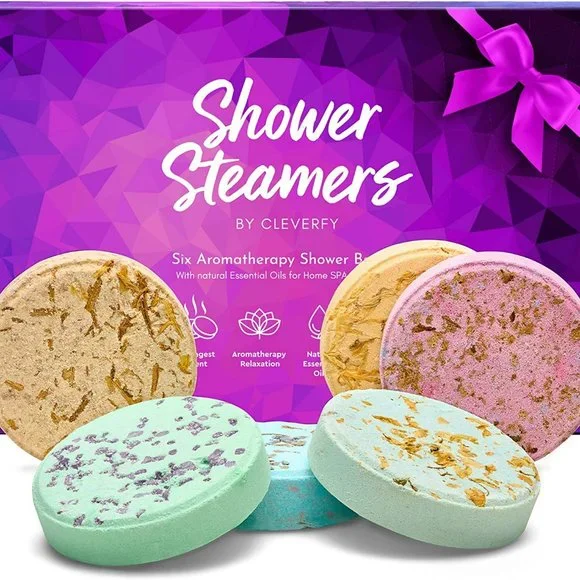 NIB Cleverfy 6-Piece Shower Steamers Aromatherapy with Essential Oils Gift Set - Picture 1 of 5